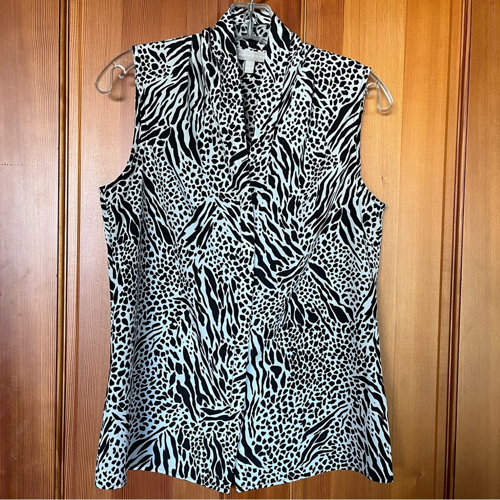 Banana Republic zebra print sleeveless blouse, Size 6